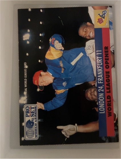 1991 Pro Set #2 World League Opener London Monarchs Larry Kennan — front