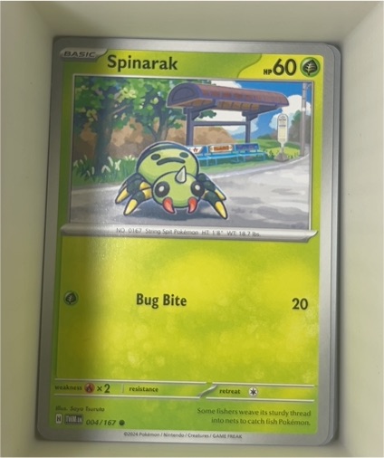2024 Pokémon Scarlet & Violet Twilight Masquerade #004 Spinarak — front