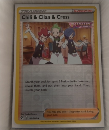 2021 Pokémon Fusion Strike #227 Chili & Cilan & Cress — front
