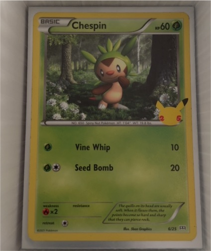 2021 Pokémon McDonald's 25th Anniversary #6 Chespin — front