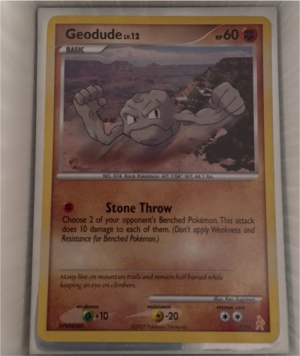 2007 Pokémon Mysterious Treasures #84 Geodude — front