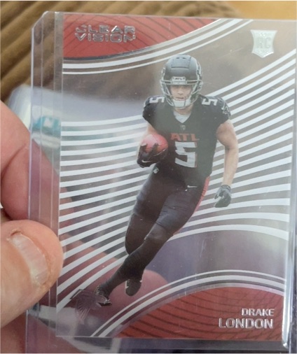 2022 Panini Chronicles #CVR-17 Drake London Clear Vision Rookies — front
