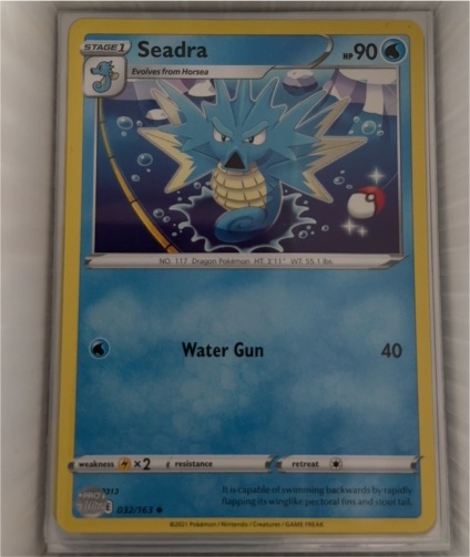 2021 Pokémon Sword & Shield Battle Styles #032 Seadra — front