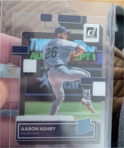 2022 Panini Chronicles Clearly Donruss #62 Aaron Ashby Rated Rookie — front