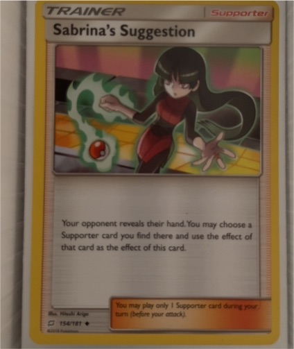 2019 Pokémon Sun & Moon Hidden Fates #65 Sabrina's Suggestion — front