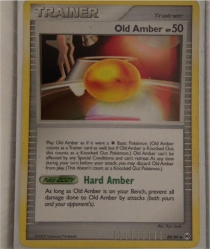 2009 Pokémon Platinum #89 Old Amber — front