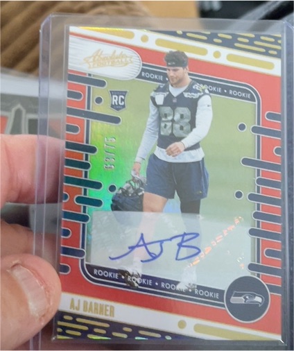 2024 Panini Absolute #184 AJ Barner Rookie — front