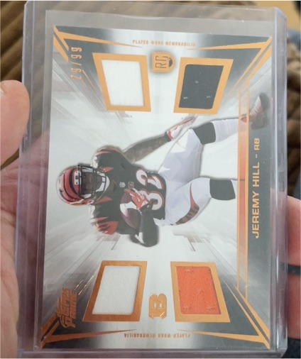 2014 Topps Prime Quad Relics #QRSJH Jeremy Hill — front