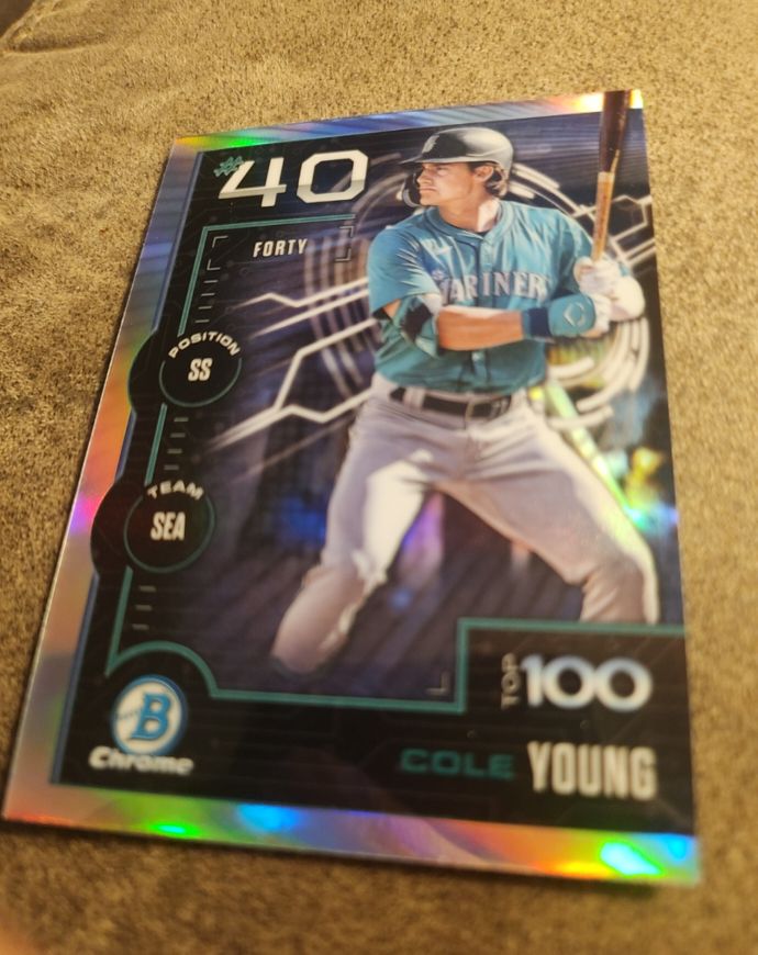 2025 Bowman Chrome Top 100 #BTP-40 Cole Young — front
