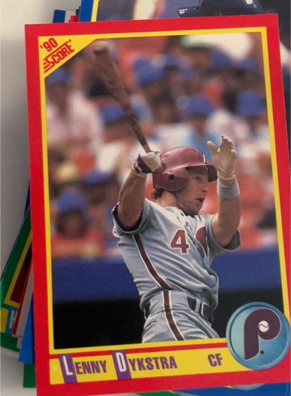 1990 Score #427 Lenny Dykstra — front