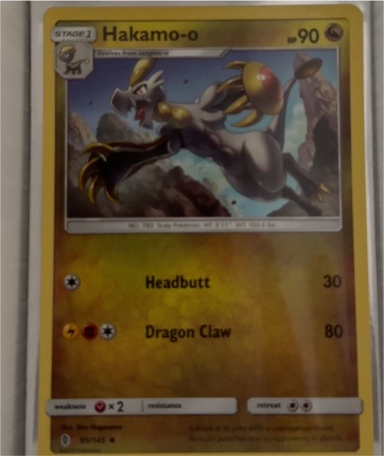 2017 Pokémon Sun & Moon Guardians Rising #99 Hakamo-o — front