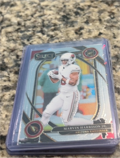 2024 Panini Select #219 Marvin Harrison Jr. Club Level Silver Die Cut — front