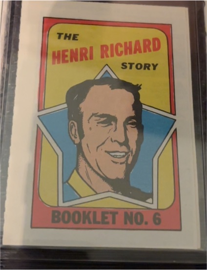 1971-72 Topps Hockey #6 Henri Richard Story Booklet — front