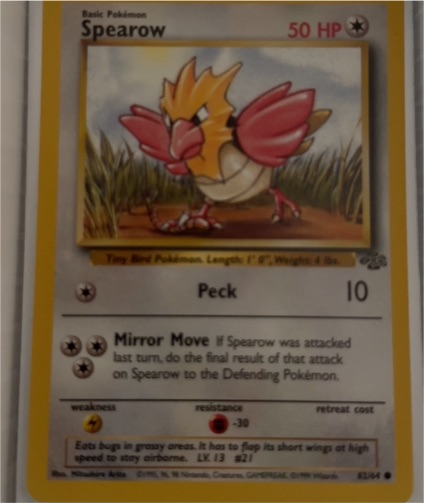1999 Pokémon Jungle #62 Spearow — front