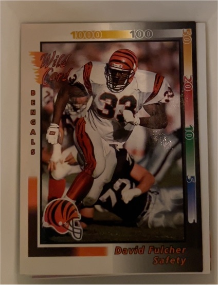 1992 Wild Card #195 David Fulcher — front