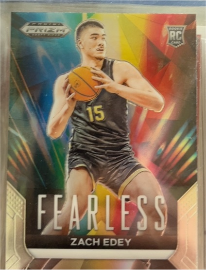 2024 Panini Prizm Draft Picks #6 Zach Edey Fearless Silver Prizm RC — front