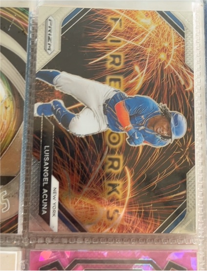 2024 Panini Prizm Fireworks #11 Luisangel Acuna — front
