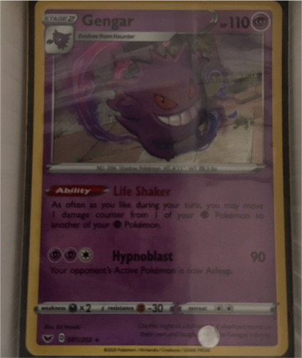 2020 Pokémon Sword & Shield #085 Gengar — front