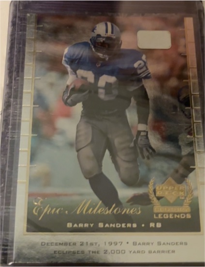 1999 Upper Deck Century Legends Epic Milestones #EM8 Barry Sanders — front