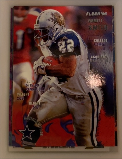 1995 Fleer #100 Emmitt Smith Dallas Cowboys — front
