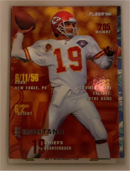 1995 Fleer #183 Joe Montana — front