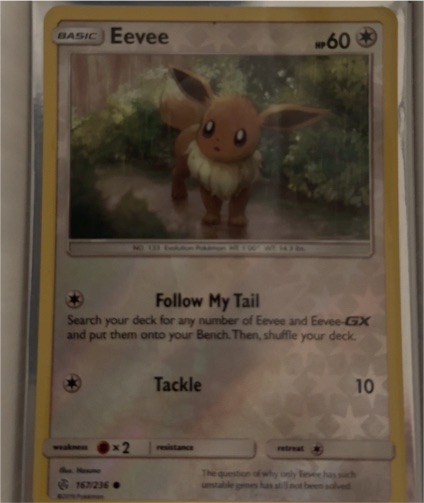 2019 Pokemon Sun & Moon Cosmic Eclipse #167 Eevee — front