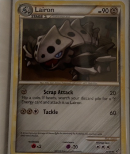 2010 Pokémon HeartGold & SoulSilver Undaunted #29 Lairon — front