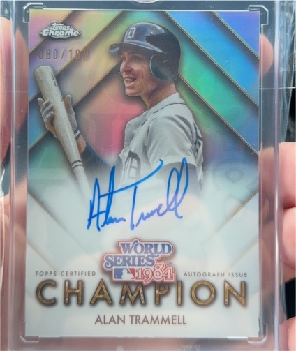 2025 Topps Chrome World Series Champion #WSC Alan Trammell — front