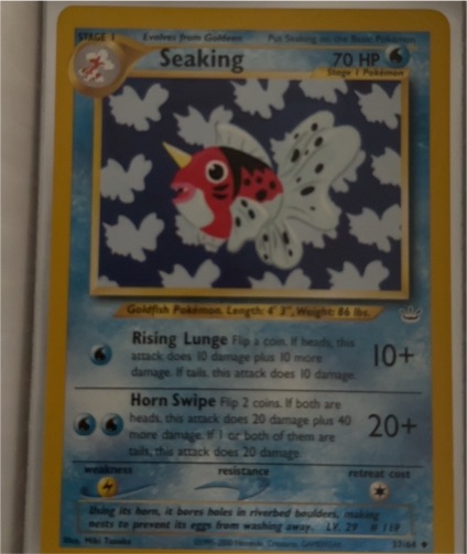 2001 Pokémon Neo Revelation #37 Seaking — front