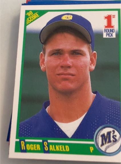 1990 Score #674 Roger Salkeld — front