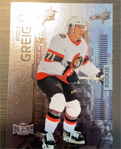 2023-24 Skybox Metal Universe #162 Ridly Greig Rookie — front