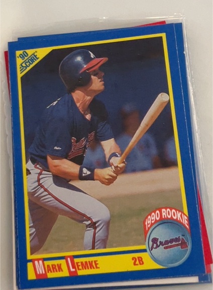 1990 Score #593 Mark Lemke — front