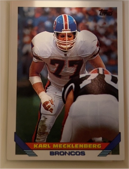 1993 Topps #390 Karl Mecklenburg — front