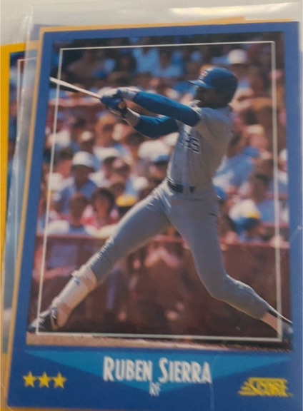 1988 Score #113 Ruben Sierra — front