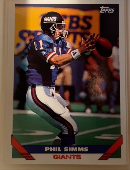 1993 Topps #350 Phil Simms New York Giants — front