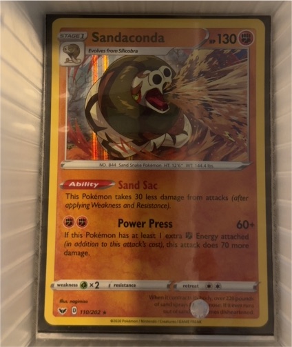 2020 Pokémon Sword & Shield #110 Sandaconda — front