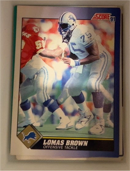 1991 Score #256 Lomas Brown — front