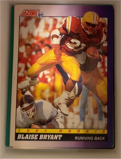 1991 Score #603 Blaise Bryant Rookie — front
