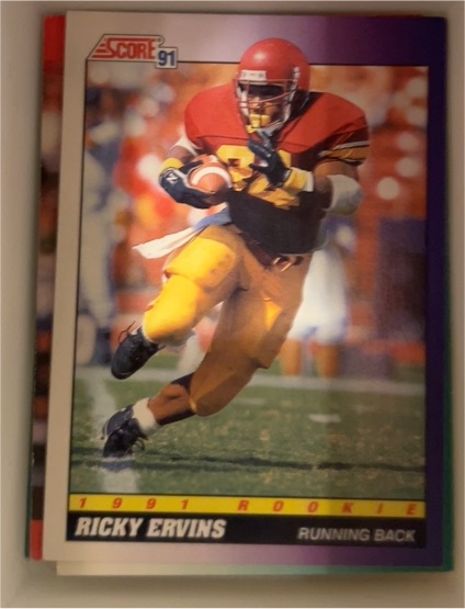 1991 Score #582 Ricky Ervins Rookie — front