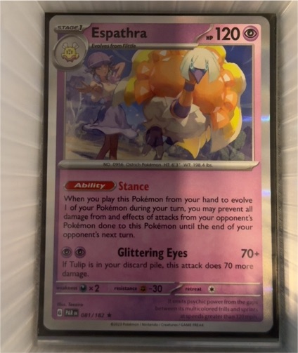 2023 Pokémon TCG Scarlet & Violet Paradox Rift #081 Espathra — front