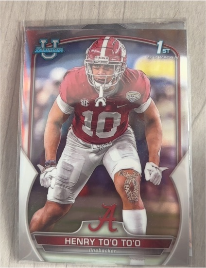 2022 Bowman University Chrome #88 Henry To'o To'o — front