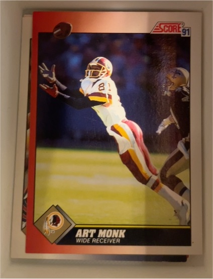 1991 Score #181 Art Monk — front