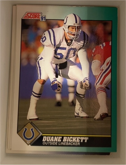1991 Score #255 Duane Bickett — front