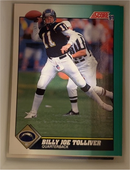 1991 Score #230 Billy Joe Tolliver — front