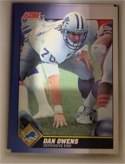 1991 Score #49 Dan Owens — front