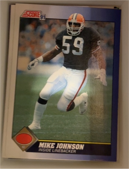 1991 Score #59 Mike Johnson Cleveland Browns — front