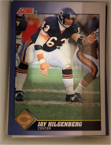 1991 Score #63 Jay Hilgenberg — front