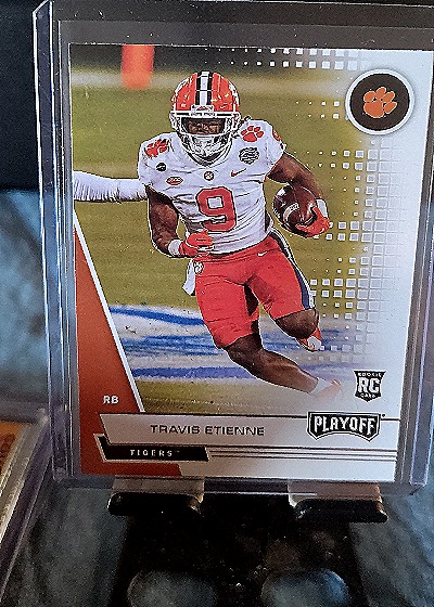 2021 Panini Playoff Draft Picks #389 Travis Etienne Rookie Card — front