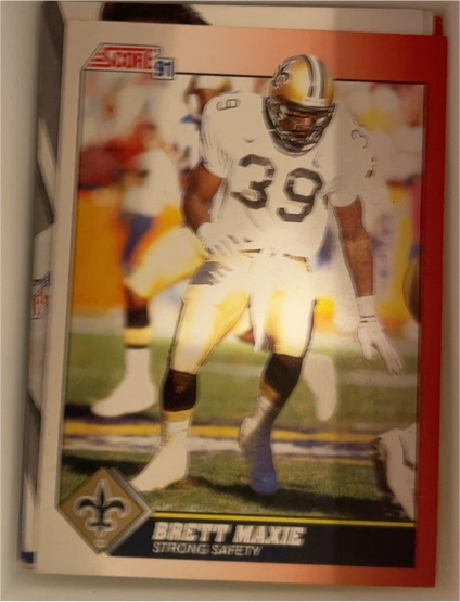 1991 Score #39 Brett Maxie — front
