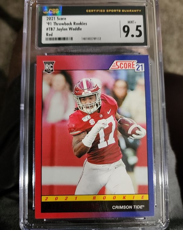 2021 Panini Score '91 Throwback Rookies #TB7 Jaylen Waddle — front